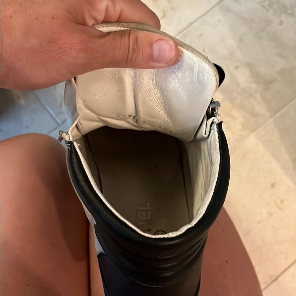 CHANEL Black and Cream Sneakers - Picture 3 of 3